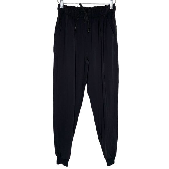 Lululemon 6 Womens Keep Moving Jogger Black Relaxed Fitting Nulu - Picture 1 of 10